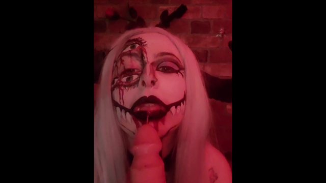 Demoness sucking cock