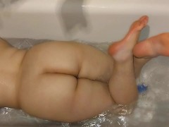 While I'm swimming solo I twist my legs, waist, butt, back, hot water