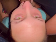 White Slut Gagging On BBC (sound up) 13/16