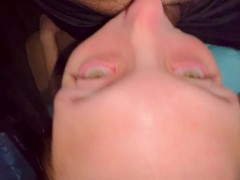 White Slut Gagging On BBC (sound up) 14/16