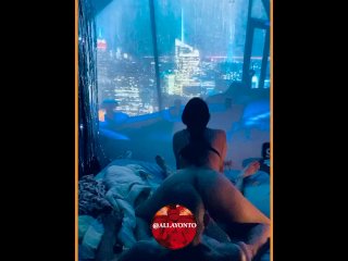 Romantic section during storm with big ass Latina 18+ fucked by tattooed skinny guy Spectacular porn