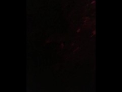 girlfriend gives great blowjob at night by the fire