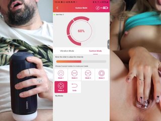MADE YOU CUM  Long distance ORGASM  SVAKOM Flashlight ft LaraJuicy