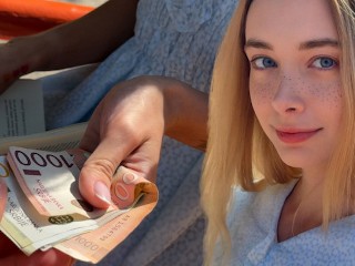 Helped a Needy Student and Fucked her Mere Pennies - Loly Nebel