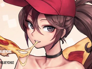 Femboy 披萨男孩想要额外的小费~