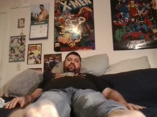 OILY BEAR FEET AND JEANS (shoe and Sock Removal)