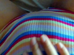 縞パンはいた女のおもちゃオナニー。 - Screenshot 3 of 16 - クリトリスオナニー