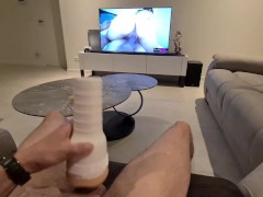 Masturbation using flashlight  - favorite porn star!