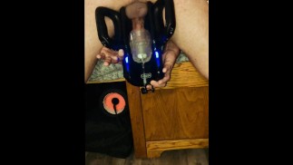 COCK MILKING MACHINE GAVE ME AN INTENSE ORGASM WHILE BENT OVER THE EDGE OF THE BED