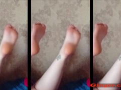 from side to side Legs butt feet thighs move on the bed