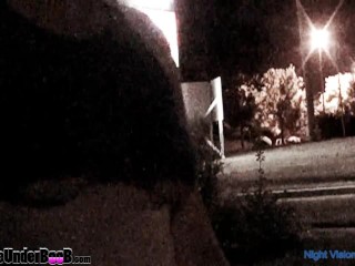 MILF Public UnderBoob Roadshow Night Vision