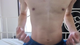 A perverted guy who gets pleasure from gently massaging his nipples