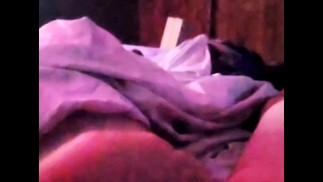 In bed with my stepsister, she's finally brave enough to touch my hungry cock.