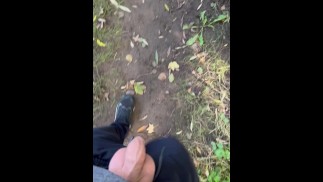 Nature walk with public flashing dick and buttocks ordered by Queen