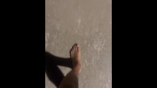 sexy barefoot walking