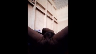 JERKING OFF MY HOT BIG BLACK DICK