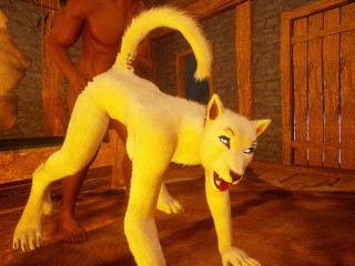 Sexy Furry Girl with Huge Tits Fucks Lucky Guy to end up Squirting in Wild Wild Life Sex