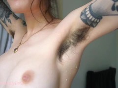 Wet Hairy Body - Close Up Bush, Jungle Ass, Leg Hair, Thick Armpit Hair