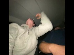SHE LET ME CUM IN HER MOUTH, sloppy BLOWjob in Car on public parking, with deepthoart