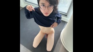Cute Femboy Masturbates on his Knees, and Cleans Cum from the ...