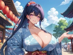 我和超大奶子的女朋友去節日約會，她突然開始脫衣服...💛 - Screenshot 1 of 16 - 超乳