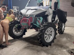 Wife shows appreciation for her repairs by giving me a blowjob, doggie style and cream pie