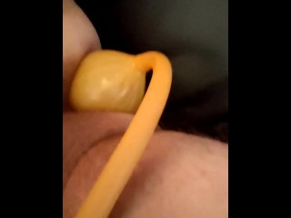 Enema with Inflatable Bardex Nozzle for Straight Guy Ass