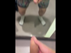 Playing with my Thick, Hard Uncut Cock in Target Changing Room! Onlyfans Uncutmnguy21