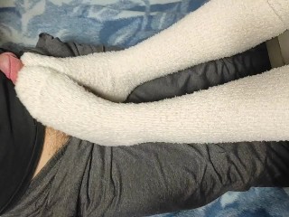 My Socks get his CUM Load