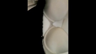 Jerking with and cumming on my wife's panties