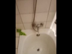 Playing in the bathroom