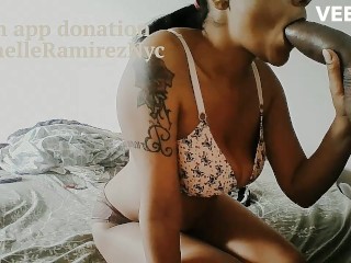 10 Inch Thick Dick BLOW JOB COSPLAY Ebony Queen Swallow Cum