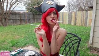 Miss Fortune's Two Handed Topless Smoke (League of Legends Cosplay)