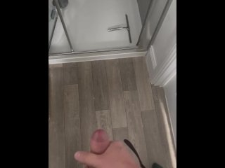 Big cock big cum shot. Wanking thinking about getting fucked