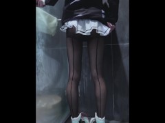 (伪娘)蔚蓝档案:杏山千纱黑丝色色自慰/ /ブルーアーカイブ: 杏山カズサエロいコスプレ！黒タイツ男の娘 - Screenshot 3 of 16 - 蔚蓝档案