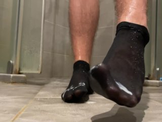 Boy Masturbating on Socks
