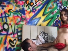 My girlfriend rides my cock thinking about my stepdad