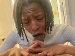 Fucking tight ebony after work