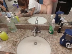 Asian Milf Gets Bent Over Sink For Moaning Creampie - Screenshot 14 of 16 - Creampie