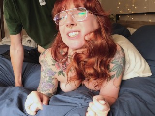 Step Brother Caught me Playing with my Pussy and Cums on my Face