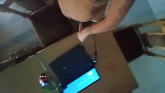 I cum my stepsister computer after she went for running