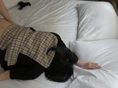 清楚な彼女をバイブでいじめて服を着たまま生ハメ＆中出しお掃除フェラ 11/16