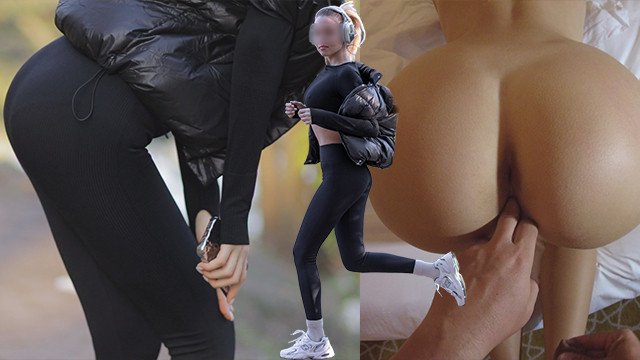 A morning run down the street ended in unrestrained sex for the blonde
