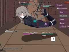 Catsuit bondage of Chelsea goes wrong