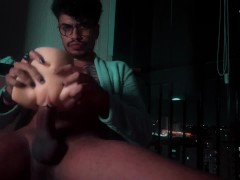 Hanjob, Sextoy & Cumming in my New Terrance With City View
