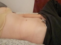 Solo masturbating under my sweats