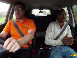 Fake Driving School - FULL 42 MINUTES Busty UK Blonde fucking a Big Black Cock in a Car screenshot number 0
