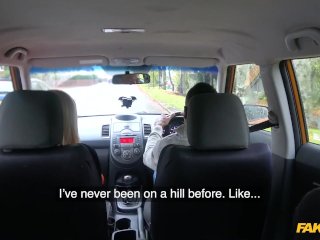 Fake Driving School - FULL 42 MINUTES Busty UK Blonde fucking a Big Black Cock in a Car screenshot number 2