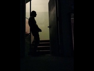 Jerking it out in the Stairwell