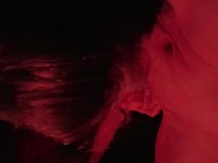 Wild sex in the wild forest at night by the fire